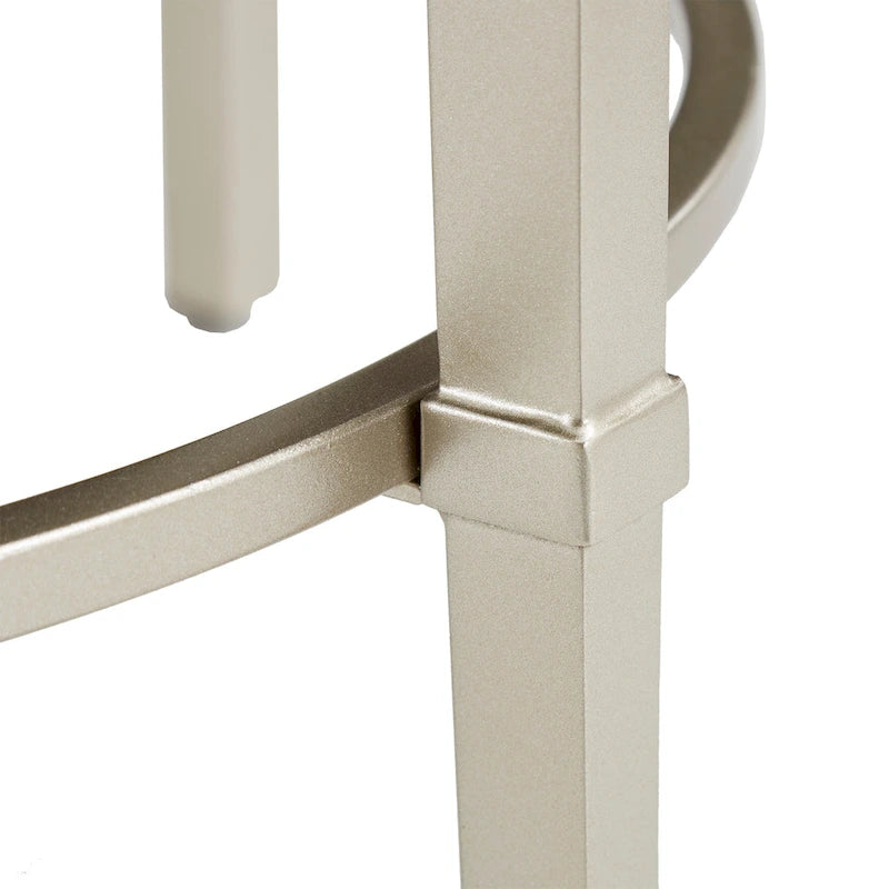 Table d'appoint Egan Champagne Silver avec plateau en marbre – Table d'appoint glamour