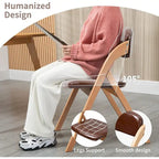 Chaises de salle à manger pliantes empilables en bois avec sièges rembourrés (lot de 2)