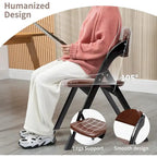 Chaises de salle à manger pliantes empilables en bois avec sièges rembourrés (lot de 2)
