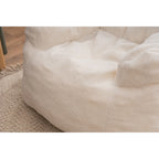 Pouf doux et touffeté en mousse avec tissu Teddy