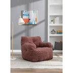 Pouf doux et touffeté en mousse avec tissu Teddy