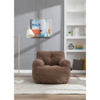 Pouf doux et touffeté en mousse avec tissu Teddy