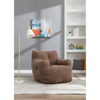 Pouf doux et touffeté en mousse avec tissu Teddy