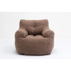 Pouf doux et touffeté en mousse avec tissu Teddy