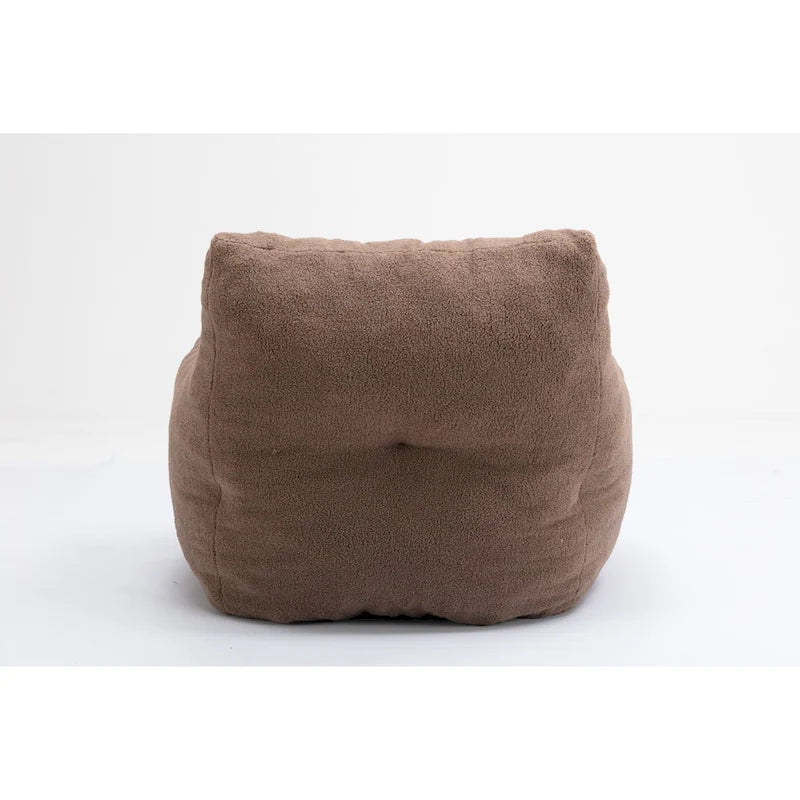 Pouf doux et touffeté en mousse avec tissu Teddy