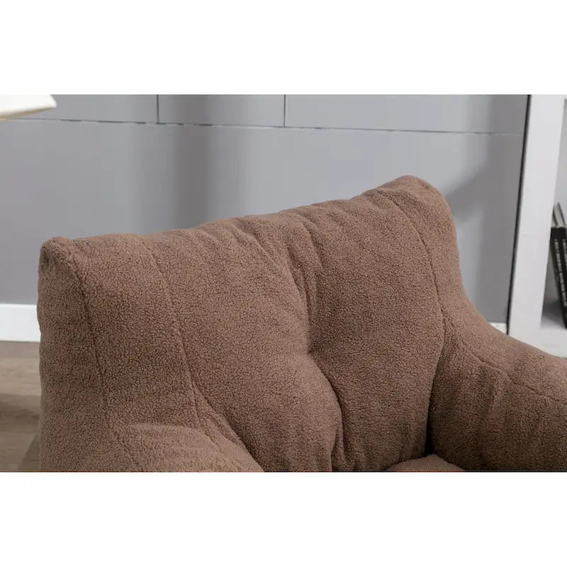 Pouf doux et touffeté en mousse avec tissu Teddy