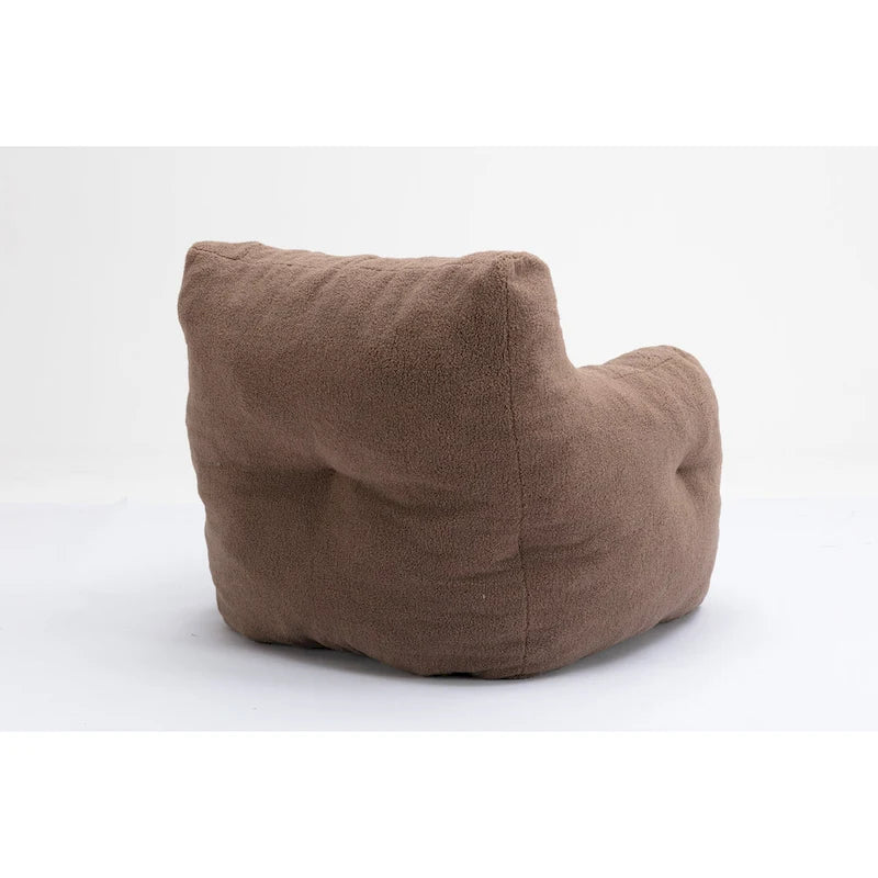 Pouf doux et touffeté en mousse avec tissu Teddy