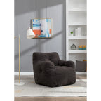 Pouf doux et touffeté en mousse avec tissu Teddy