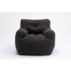 Pouf doux et touffeté en mousse avec tissu Teddy