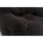 Pouf doux et touffeté en mousse avec tissu Teddy