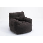 Pouf doux et touffeté en mousse avec tissu Teddy