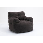 Pouf doux et touffeté en mousse avec tissu Teddy