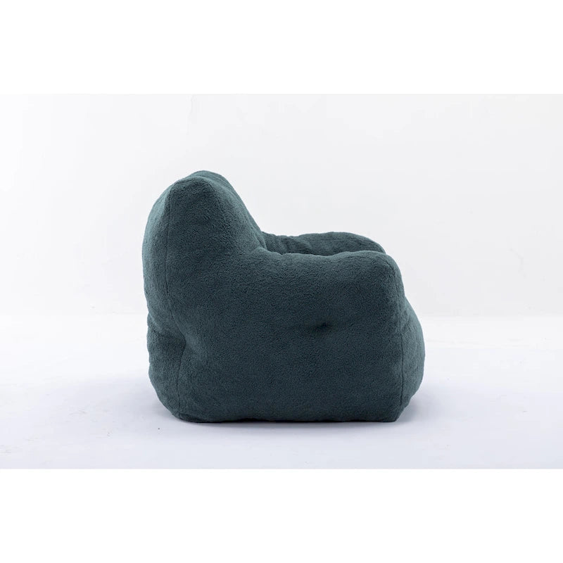 Pouf doux et touffeté en mousse avec tissu Teddy