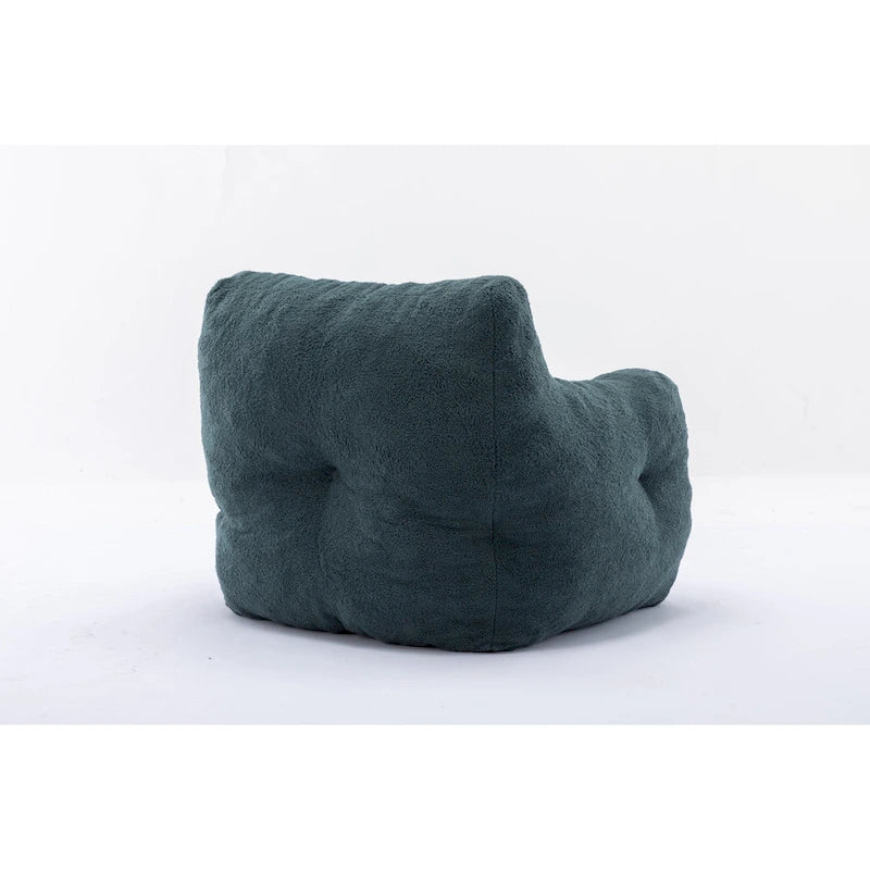 Pouf doux et touffeté en mousse avec tissu Teddy