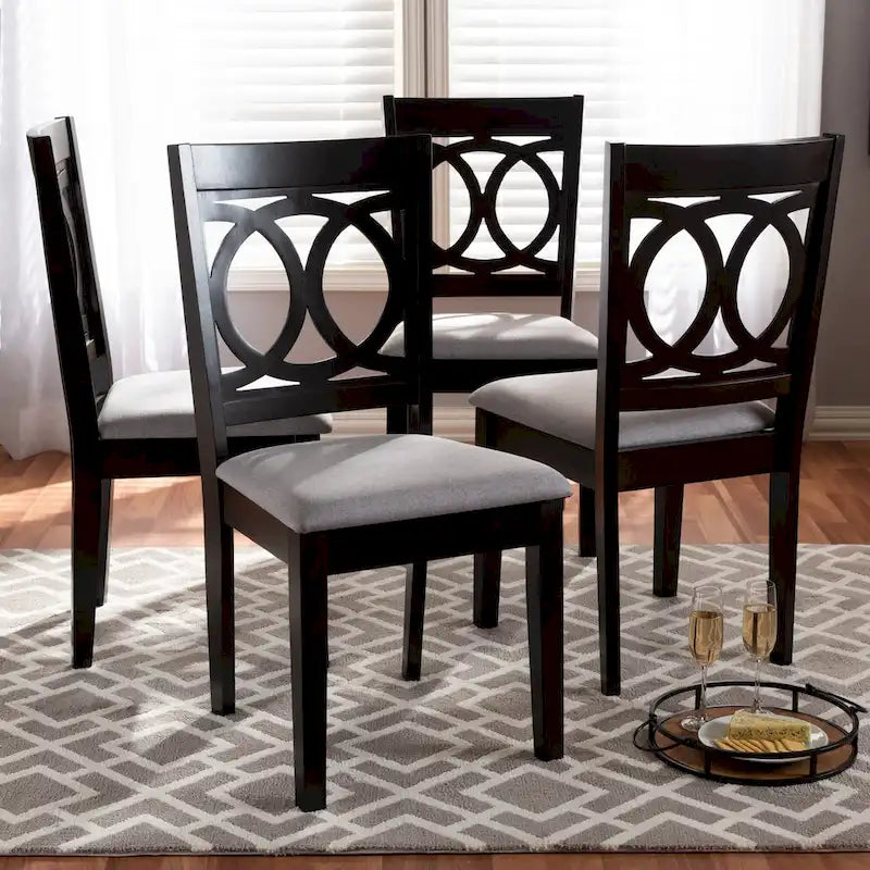 Ensemble de 4 chaises de salle à manger modernes et contemporaines