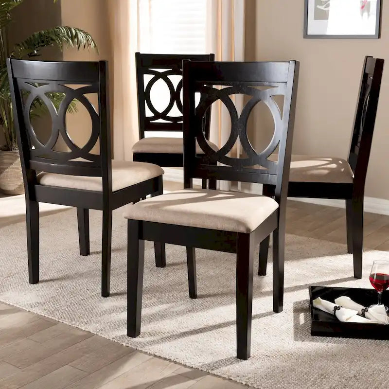 Ensemble de 4 chaises de salle à manger modernes et contemporaines