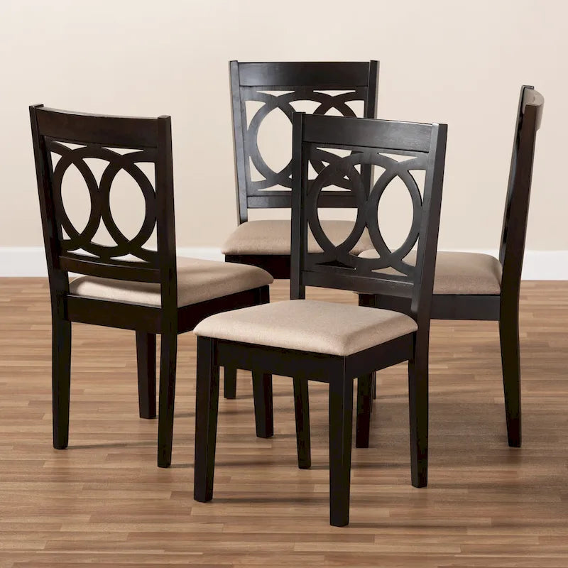 Ensemble de 4 chaises de salle à manger modernes et contemporaines