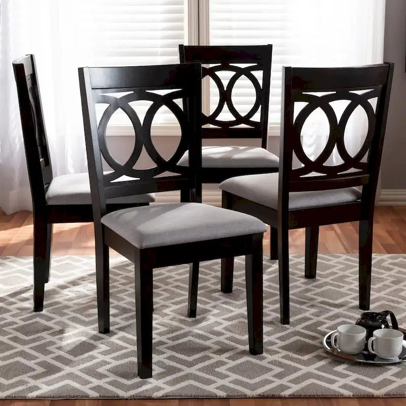 Ensemble de 4 chaises de salle à manger modernes et contemporaines
