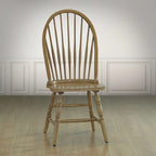 Chaise de salle à manger traditionnelle en hévéa – Dossier haut à lattes, 5 finitions