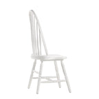 Chaise de salle à manger traditionnelle en hévéa – Dossier haut à lattes, 5 finitions
