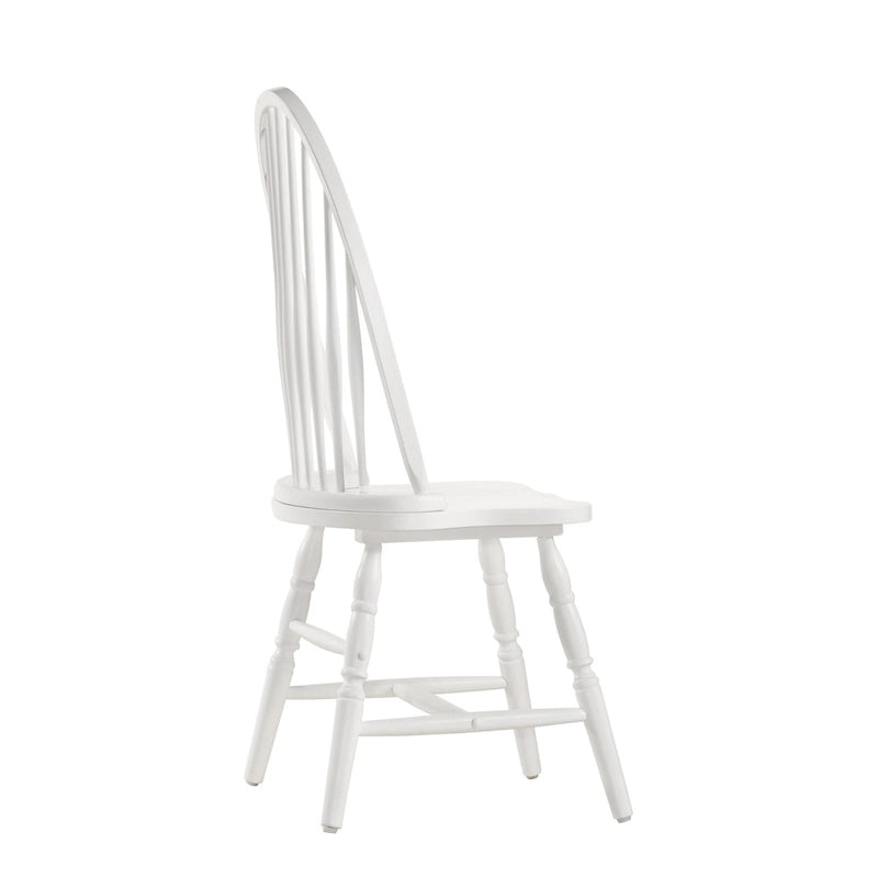 Chaise de salle à manger traditionnelle en hévéa – Dossier haut à lattes, 5 finitions