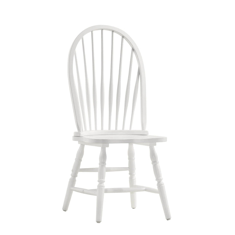 Chaise de salle à manger traditionnelle en hévéa – Dossier haut à lattes, 5 finitions
