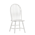 Chaise de salle à manger traditionnelle en hévéa – Dossier haut à lattes, 5 finitions