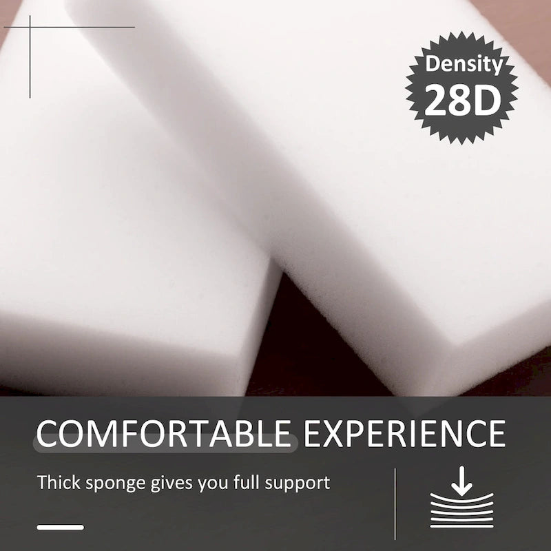 Repose-pieds ottoman rond pivotant à 360° en PU avec rembourrage éponge épais et base en acier