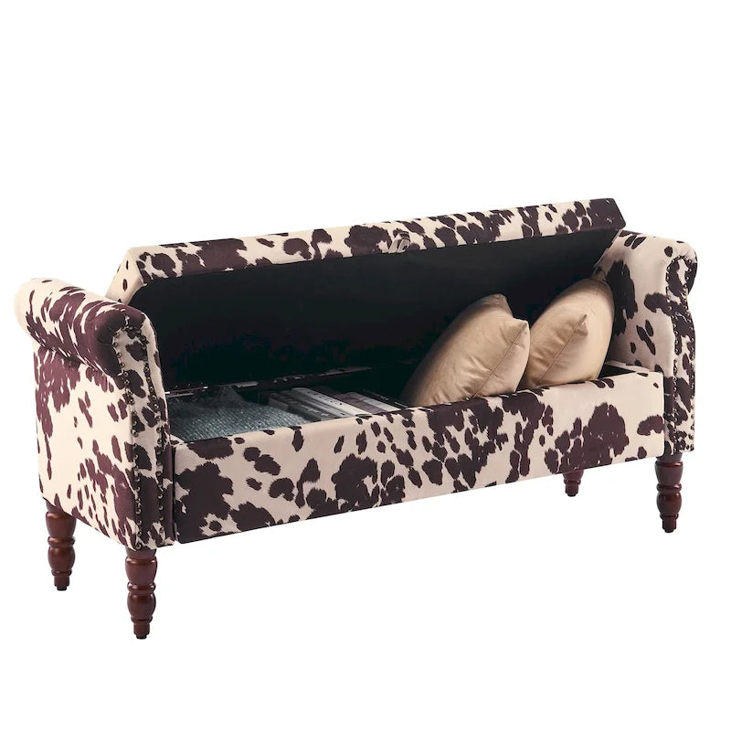 Banc de rangement HOMYKA avec accoudoirs roulés