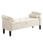 Banc de rangement HOMYKA avec accoudoirs roulés