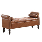 Banc de rangement HOMYKA avec accoudoirs roulés
