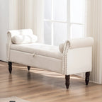 Banc de rangement HOMYKA avec accoudoirs roulés