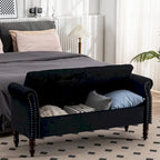 Banc de rangement HOMYKA avec accoudoirs roulés