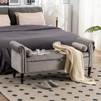 Banc de rangement HOMYKA avec accoudoirs roulés