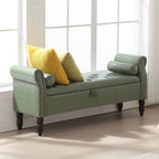 Banc de rangement HOMYKA avec accoudoirs roulés
