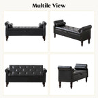 Banc de rangement HOMYKA avec accoudoirs roulés