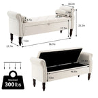 Banc de rangement HOMYKA avec accoudoirs roulés