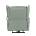 Fauteuil inclinable électrique en cuir véritable Eliseo avec port USB et dossier à oreilles