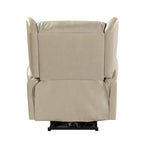 Fauteuil inclinable électrique en cuir véritable Eliseo avec port USB et dossier à oreilles