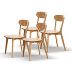 Chaise de salle à manger en bois en chêne 100 % sans poussière de qualité FAS