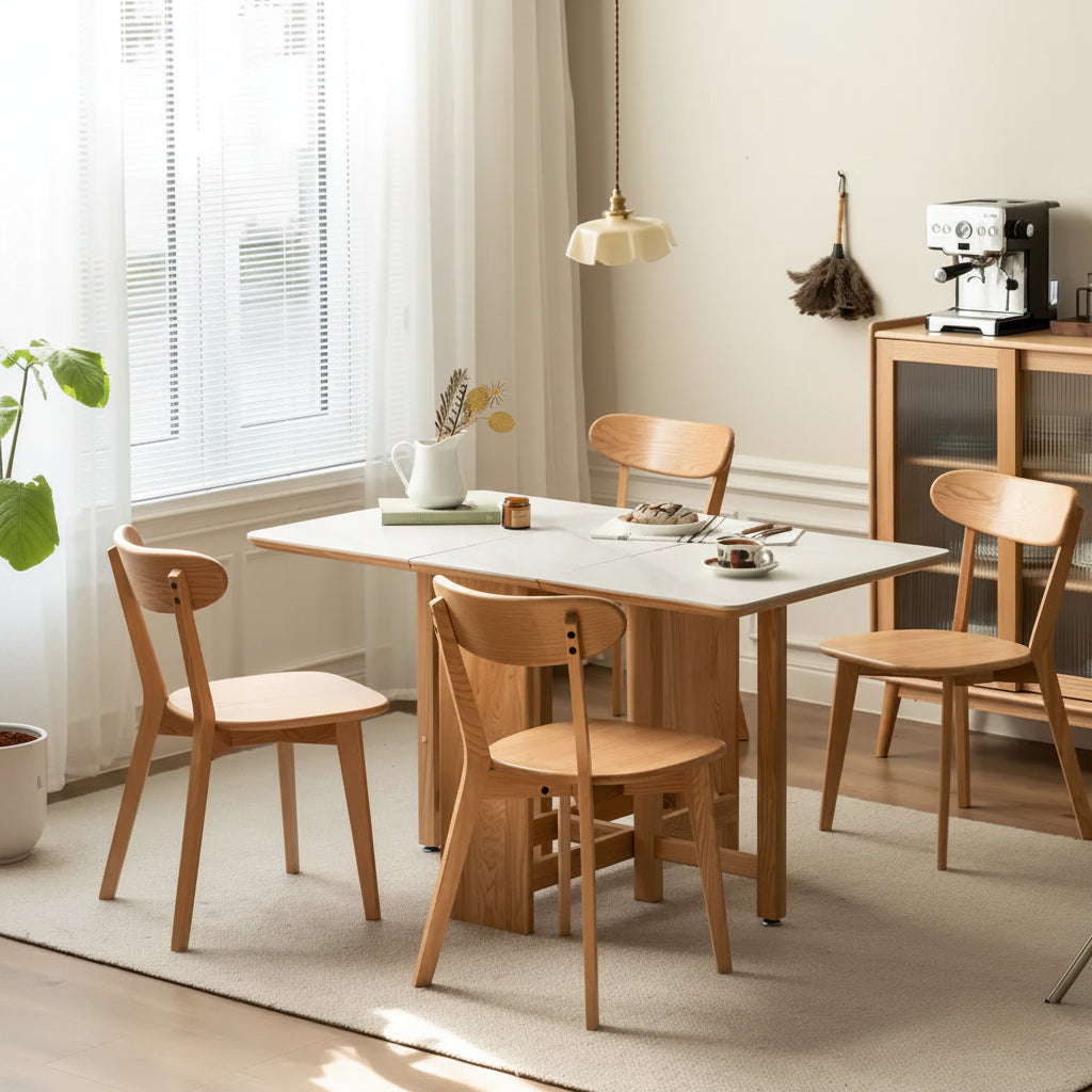 Chaise de salle à manger en bois en chêne 100 % sans poussière de qualité FAS