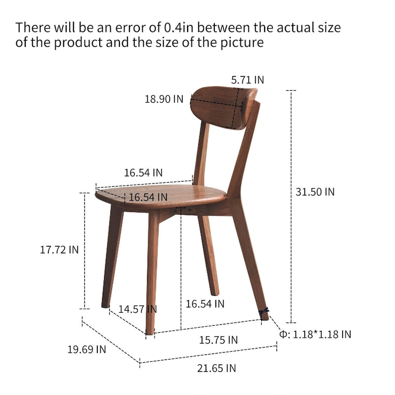Chaise de salle à manger en bois en chêne 100 % sans poussière de qualité FAS