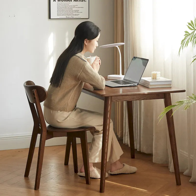 Chaise de salle à manger en bois en chêne 100 % sans poussière de qualité FAS