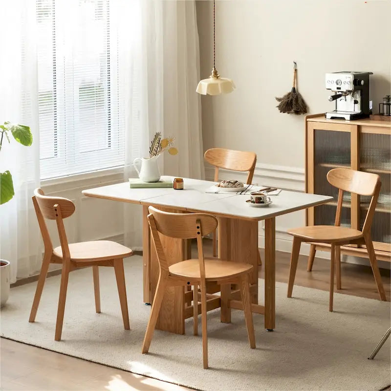 Chaise de salle à manger en bois en chêne 100 % sans poussière de qualité FAS