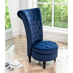 Chaise de vanité dossier haut en velours de 20 po de large Gosser – Accent élégant pour chambre à coucher