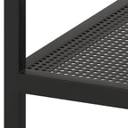 Table basse rectangulaire – Structure en acier et étagère en métal perforé, 45x20x17"