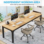Bureau d'ordinateur extra long de 78,7 pouces pour 2 personnes