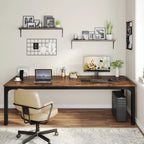 Bureau d'ordinateur extra long de 78,7 pouces pour 2 personnes