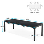 Bureau d'ordinateur extra long de 78,7 pouces pour 2 personnes