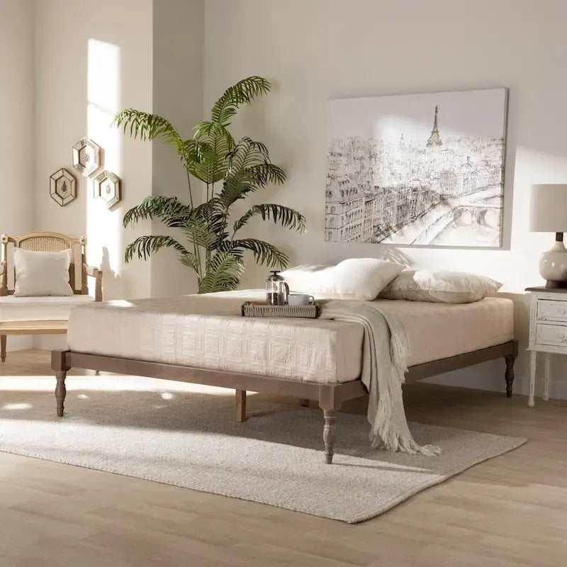 Cadre de lit plateforme Iseline moderne contemporain – Design de chambre minimaliste